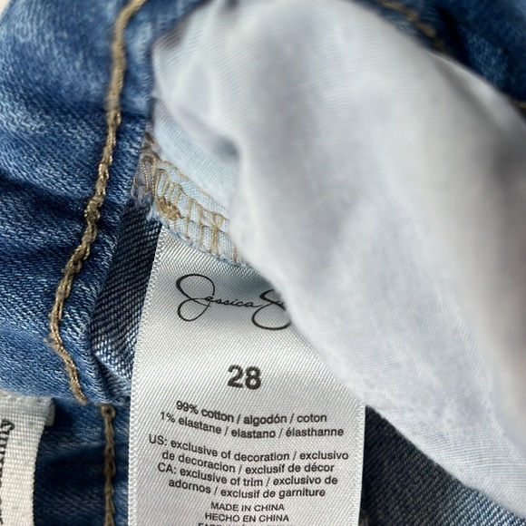 Jessica Simpson curvy high-rise skinny size 28 distressed jeans - Picture 5 of 6
